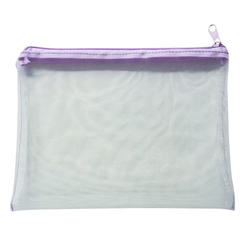 Nutmeg A5 Pouch Grid Mesh Lilac