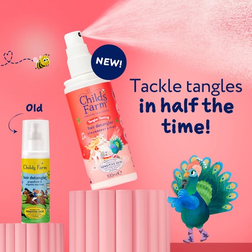 Childs Farm 3 In 1 Hair Detangler Strawberry & Mint thumbnail 4