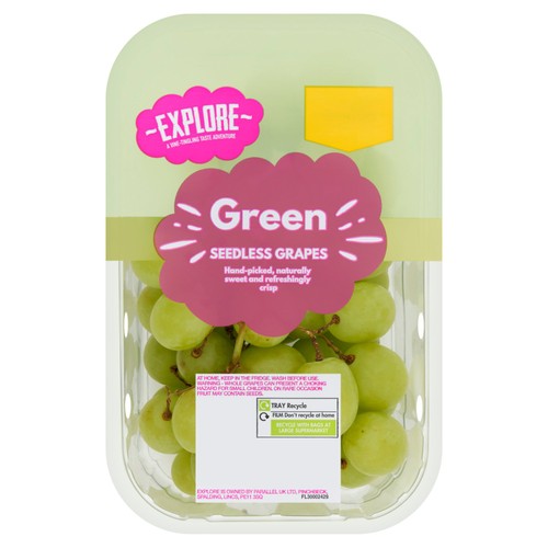 Explore Green Seedless Grapes    400g