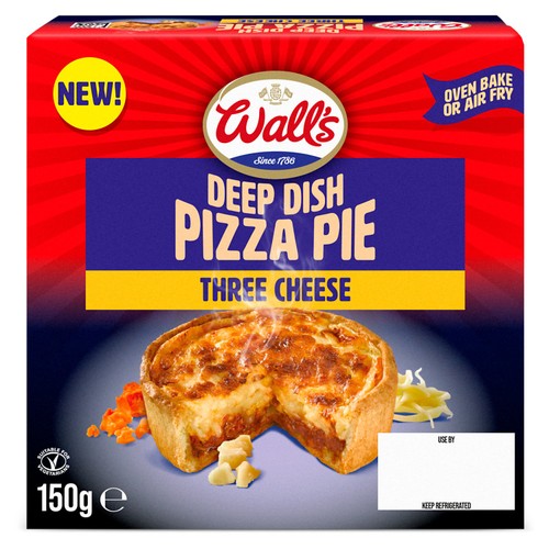 Wall's Deep Dish Three Cheese Pizza Pie    150g