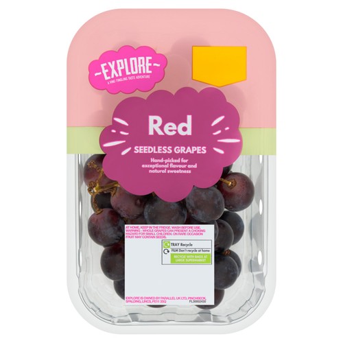 Explore Red Seedless Grapes   400g