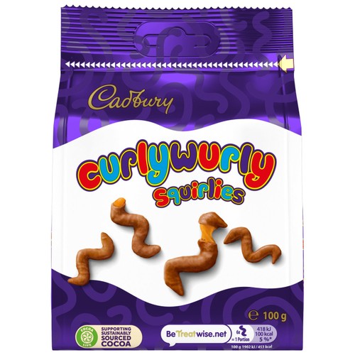 Cadbury Curly Wurly Squirlies Chocolate Bag thumbnail 2