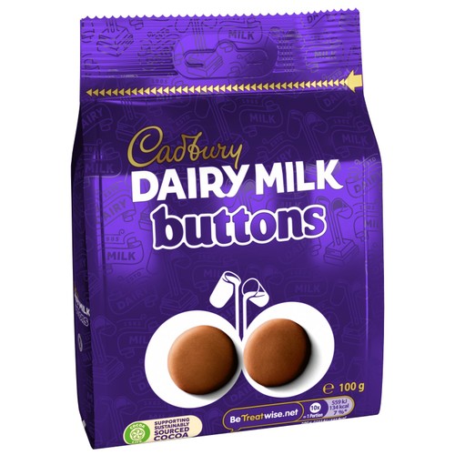 Cadbury Dairy Milk Chocolate Buttons Bag thumbnail 2