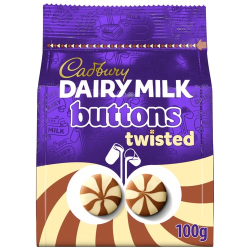 Cadbury Dairy Milk Twisted Milk & White Chocolate Buttons Bag