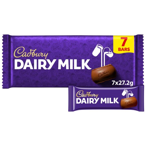 Cadbury Dairy Milk Chocolate Bar 7 Pack Multipack