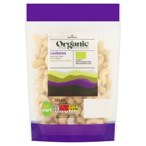 Morrisons Organic Cashew Nuts 150g thumbnail 2