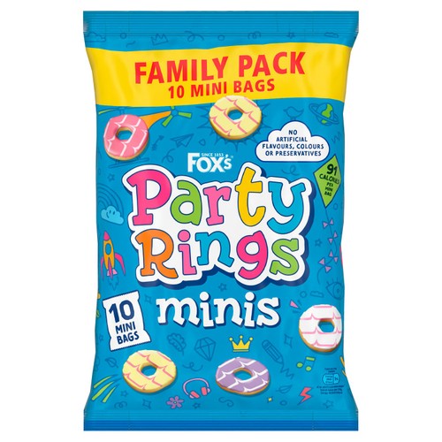 Fox's Biscuits Party Rings Minis 10 Snack Bags thumbnail 3