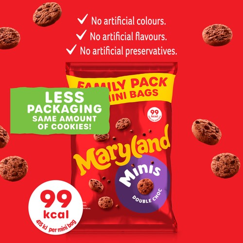 Maryland Cookies Minis Double Chocolate 10 Multipacks thumbnail 4