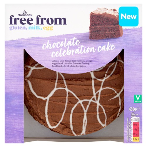 Morrisons Free From Chocolate Celebration Cake 650g