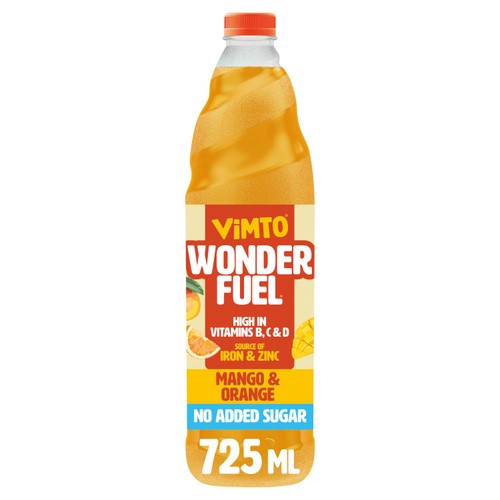 Vimto Wonderfuel Mango & Orange No Added Sugar Cordial   725ml