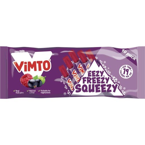 Vimto Original Eezy Freezy Squeezy Ice Pop 10 Pack
