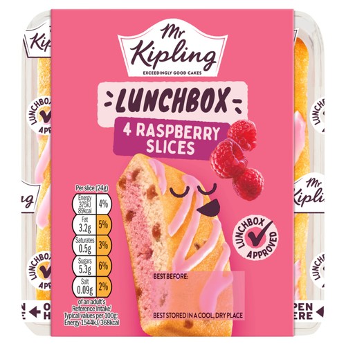 Mr Kipling Lunchbox Raspberry Cake Slices 4 Pack thumbnail 2