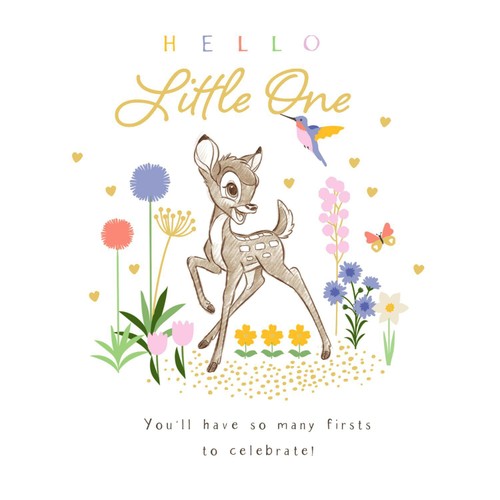 Bambi Congratulations Baby Little One Card