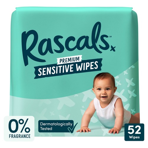 Rascals Sensitive Biodegradable Baby Wipes 