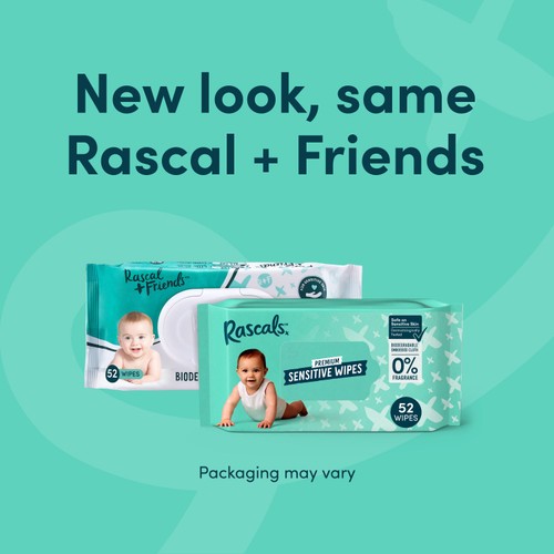 Rascals 52 Sensitive Biodegradable Wipes  thumbnail 6