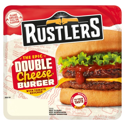 Rustlers The Epic Double Cheeseburger 145g