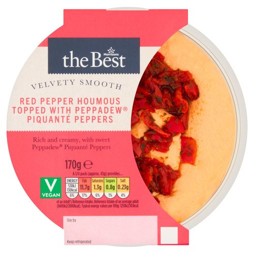 Morrisons The Best Houmous Topped With Red Pepper 170g