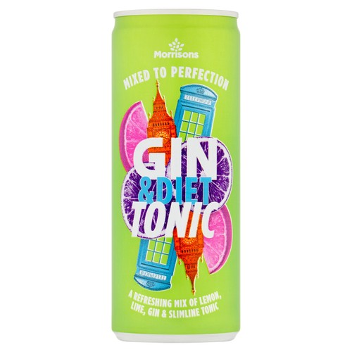 Morrisons Gin & Diet Tonic 250ml