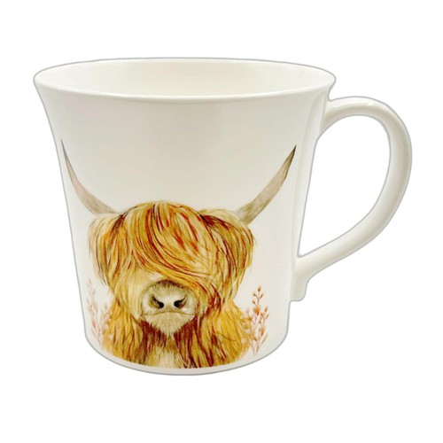 Nutmeg Home Highland Cow Head Bone China Mug