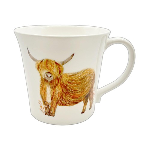 Nutmeg Home Highland Cow Bone China Mug