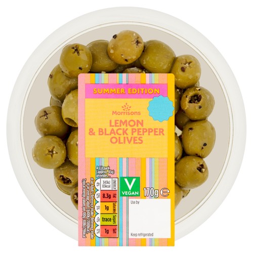 Morrisons Lemon And Pepper Olives 170g