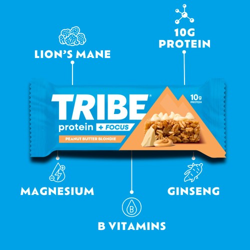 Tribe Protein & Focus Peanut Butter Blondie 60g thumbnail 4