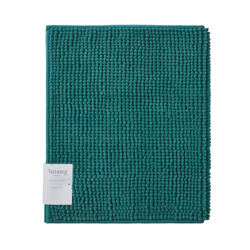 Nutmeg Home Supersoft Bath Mat Green