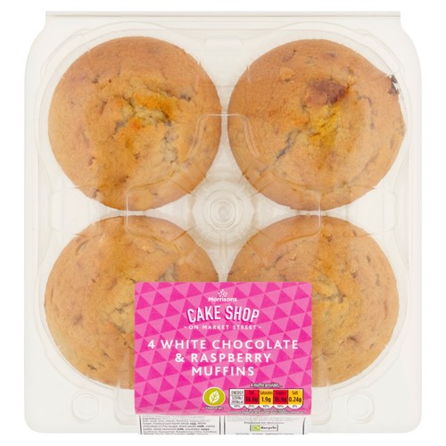 Morrisons Raspberry & White Chocolate Muffins
