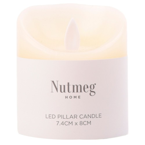 Nutmeg Home Led Pillar Candle 8cm