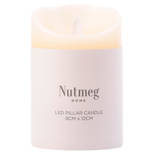 Nutmeg Home Led Pillar Candle 12cm