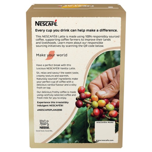 Nescafe Latte Vanilla Instant Coffee 7 Sachets  thumbnail 2