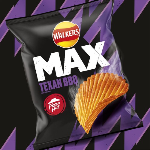 Walkers Max Pizza Hut Texan BBQ Grab Bag Crisps 50g thumbnail 2