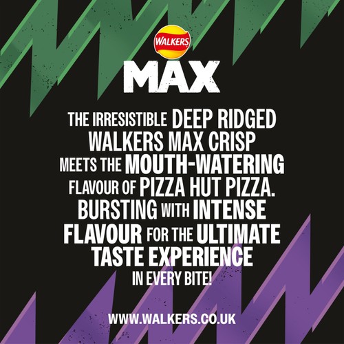 Walkers Max Pizza Hut Texan BBQ Grab Bag Crisps 50g thumbnail 3