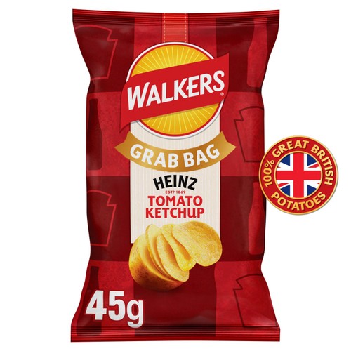 Walkers Heinz Tomato Ketchup Crisps 45g