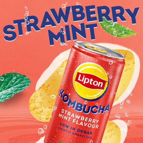 Lipton Kombucha Strawberry & Mint 250ml thumbnail 2