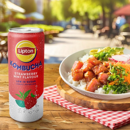 Lipton Kombucha Strawberry & Mint 250ml thumbnail 3
