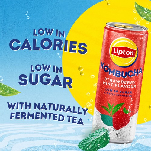 Lipton Kombucha Strawberry & Mint 250ml thumbnail 5