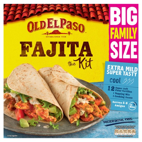 Old El Paso Extra Mild Fajita Family Kit 714g