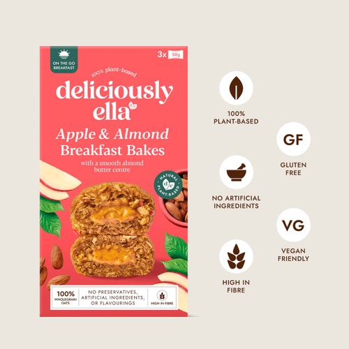 Deliciously Ella Apple & Almond Breakfast Bakes 150g thumbnail 3