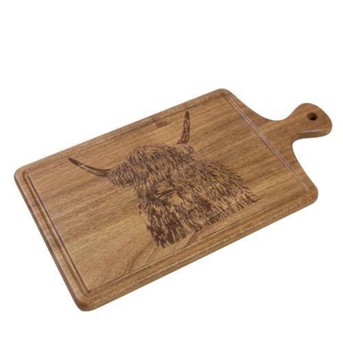 Nutmeg Home Highland Cow Engraved Serve Board thumbnail 2