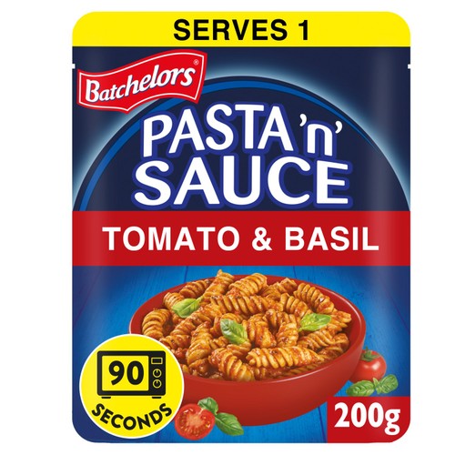 Batchelors Pasta'N'sauce Microwave Pouch Tomato And Basil 200g