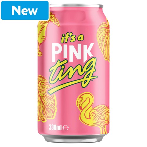 Pink Ting Ting Carbonated Grapefruit Juice Drink 