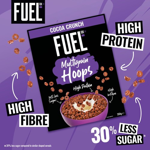 Fuel10k Multigrain Hoops Chocolate Cereal 350g  thumbnail 2
