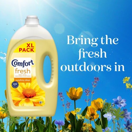 Comfort Fresh Fabric Conditioner Sunshiny Days 80 Washes thumbnail 2