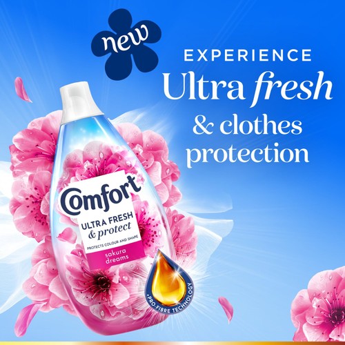 Comfort Ultra Fresh & Protect Sakura Dreams Fabric Conditioner 58 Washes thumbnail 2