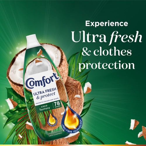 Comfort Ultra Fresh & Protect Fabric Conditioner Coco Fantasy 78 Washes thumbnail 2