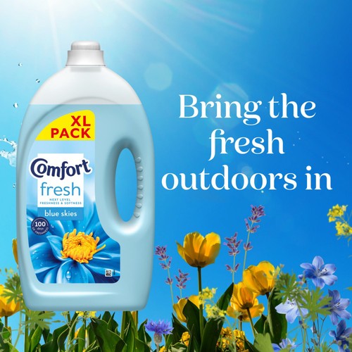 Comfort Fresh Fabric Conditioner Blue Skies 80 Washes thumbnail 3