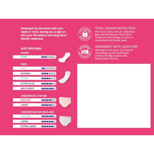 Morrisons Incontinence Discreet Comfort Fit Underwear Medium  thumbnail 2