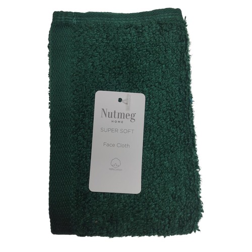 Nutmeg Home Supersoft Cotton Face Cloth Green
