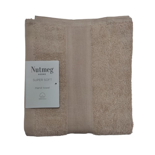Nutmeg Home Supersoft Cotton Hand Towel Taupe